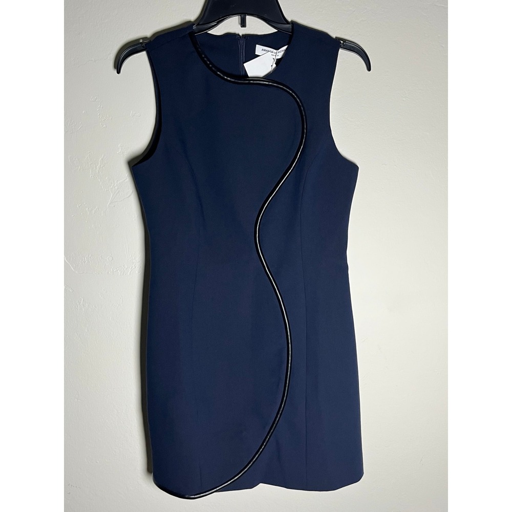 Amanda Uprichard Navy Blue Sleeveless Sheath Dress